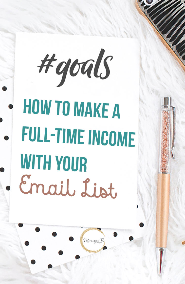 Your email list should be your #1 priority because it works, see how to make a full-time income with your email list. Bloggers, you need this!